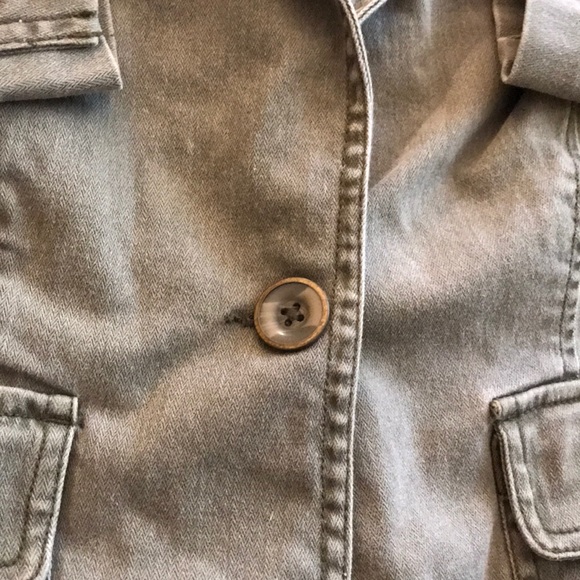 Faded Glory denim Olive Grn Jacket 12 14 L - Picture 7 of 8